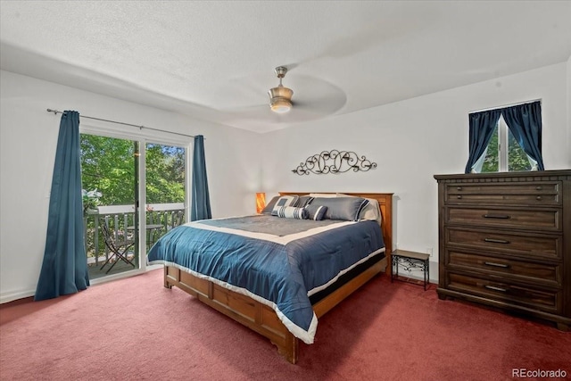 8060 Meadowdale Sq, Niwot, CO 80503 - bedroom with access to outside, carpet floors, and ceiling fan