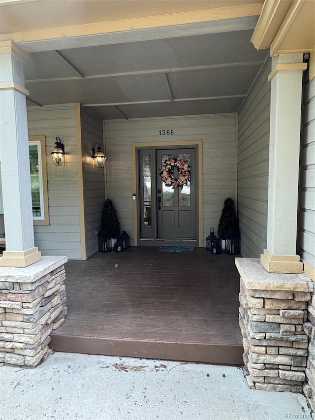 1366 Killington Ct, Evergreen, CO 80439 - entrance to property with a porch