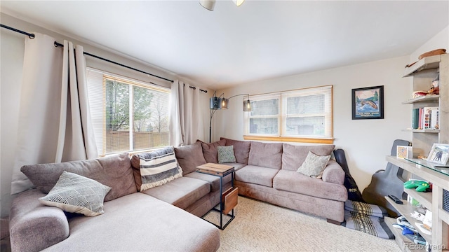 living room with a healthy amount of sunlight