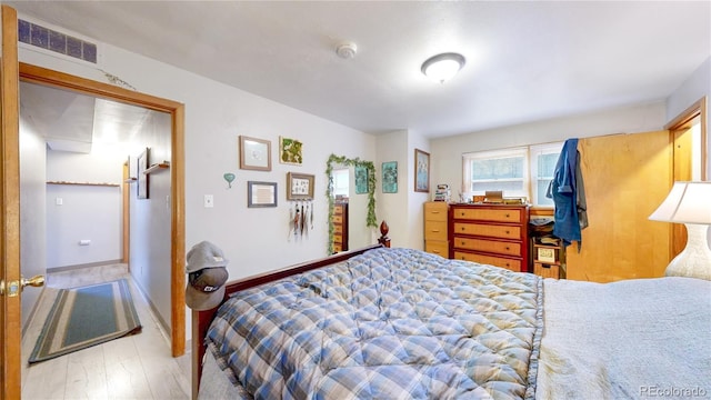 bedroom with visible vents