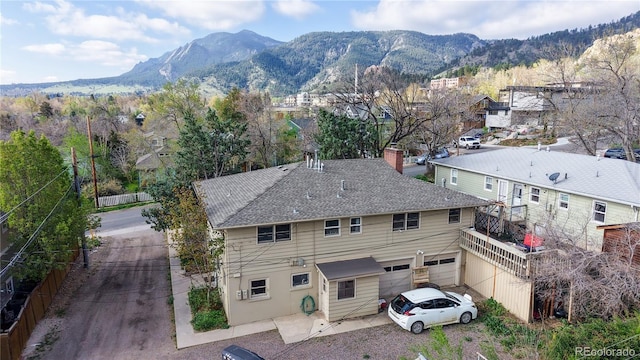 bird's eye view with a mountain view and a residential view