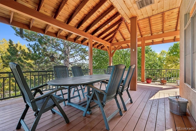 view of wooden terrace