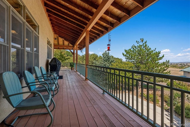 view of wooden terrace