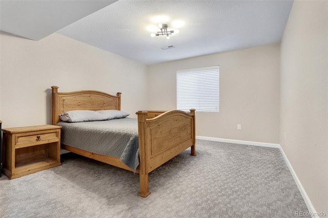 bedroom with carpet