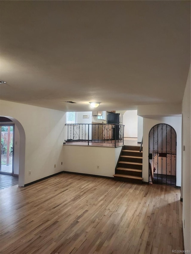 interior space featuring light hardwood / wood-style flooring