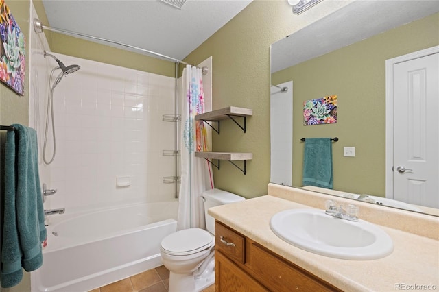 12812 Jasmine St Unit C, Thornton, CO 80602 - bathroom with shower / bath combo, vanity, and tile patterned floors