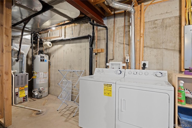 12812 Jasmine St Unit C, Thornton, CO 80602 - washroom featuring water heater and separate washer and dryer