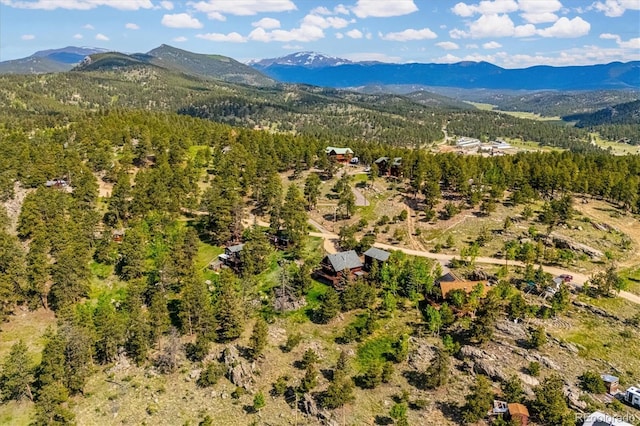 429 Overlook Dr, Bailey, CO 80421 - aerial view of property's location with a mountain backdrop
