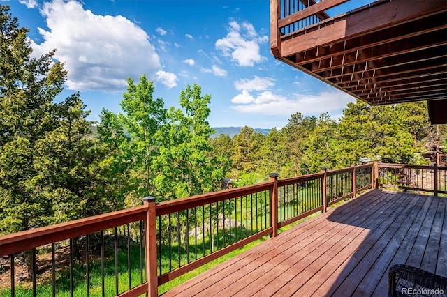 429 Overlook Dr, Bailey, CO 80421 - view of wooden terrace