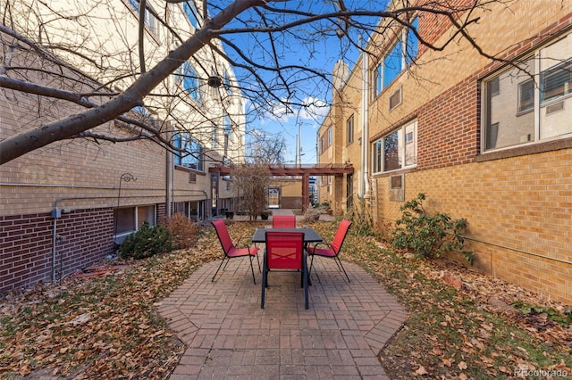 view of patio with outdoor dining space