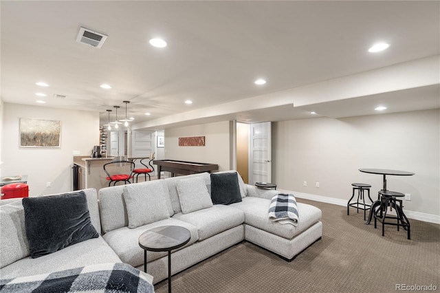 2334 Lowell Blvd, Denver, CO 80211 - living room featuring recessed lighting and carpet