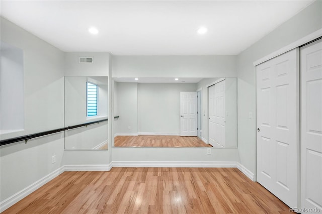 interior space featuring light hardwood / wood-style floors