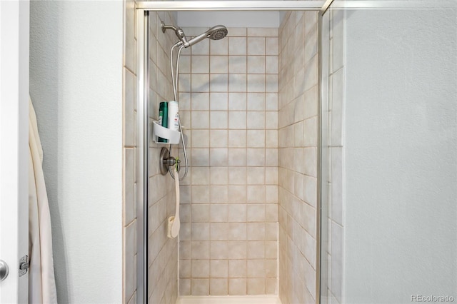 bathroom featuring walk in shower