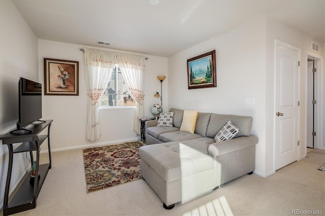 view of carpeted living room