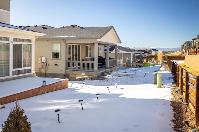 exterior space featuring covered porch