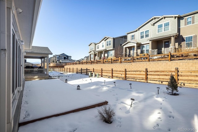 view of snowy yard