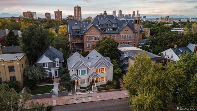 aerial view with a view of city