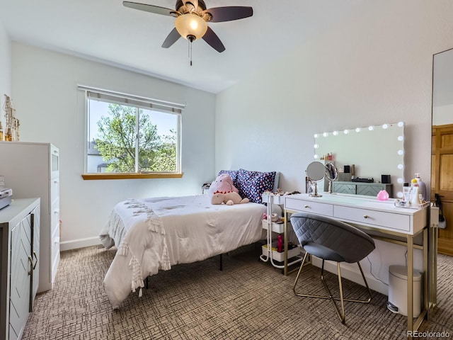 6366 Umber Cir, Arvada, CO 80403 - carpeted bedroom with baseboards and a ceiling fan