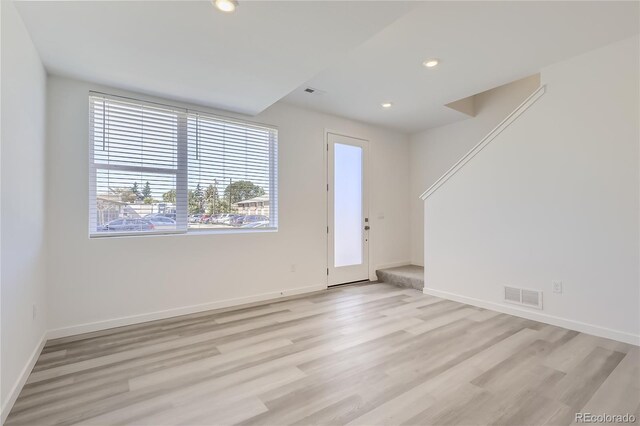 entryway featuring light hardwood / wood-style flooring