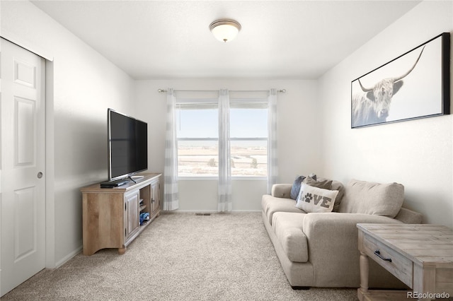 view of carpeted living room