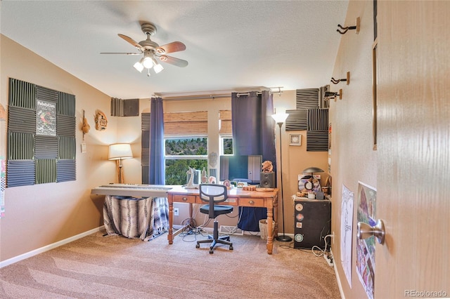 216 Rainbow Ridge Rd, Canon City, CO 81212 - carpeted office featuring ceiling fan and baseboards
