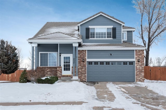 view of property with a garage