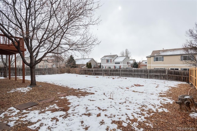 view of snowy yard