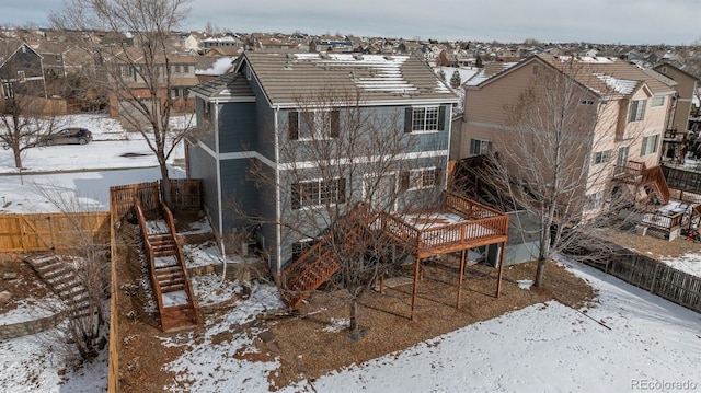 exterior space featuring a wooden deck