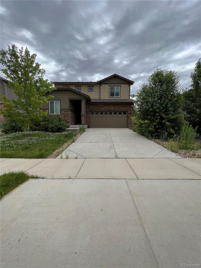 view of front of house featuring a garage