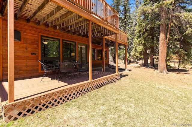 1400 David Dr Unit 1, Estes Park, CO 80517 - view of yard featuring a wooden deck