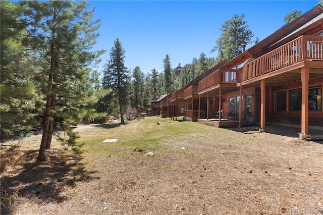 1400 David Dr Unit 1, Estes Park, CO 80517 - view of yard featuring a wooden deck