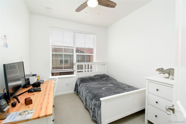 8376 Lorenzo Ln Unit A, Highlands Ranch, CO 80129 - bedroom with light carpet and a ceiling fan