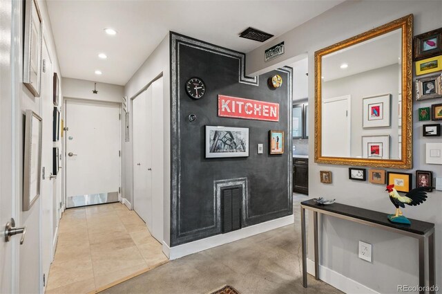 930 Acoma St Unit 106, Denver, CO 80204 - hall with recessed lighting and baseboards