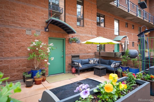 930 Acoma St Unit 106, Denver, CO 80204 - view of patio with outdoor lounge area