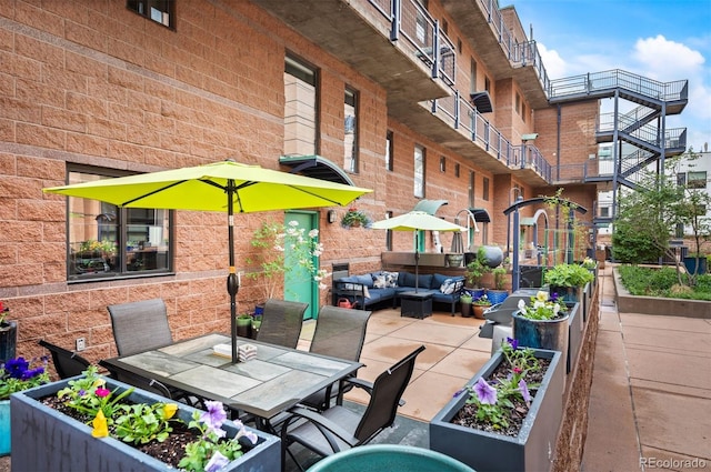 930 Acoma St Unit 106, Denver, CO 80204 - view of patio / terrace featuring outdoor lounge area and outdoor dining area