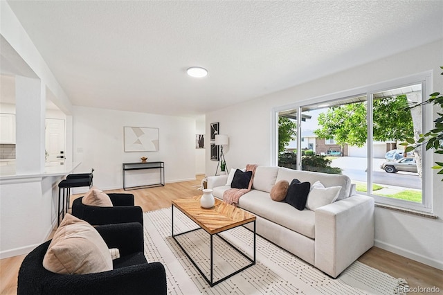 11176 W 62nd Ave, Arvada, CO 80004 - living room featuring light wood finished floors and a textured ceiling