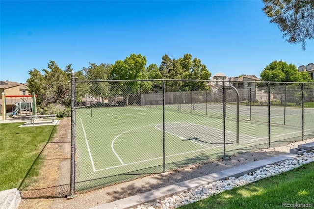 view of sport court