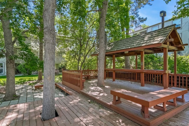 view of wooden deck