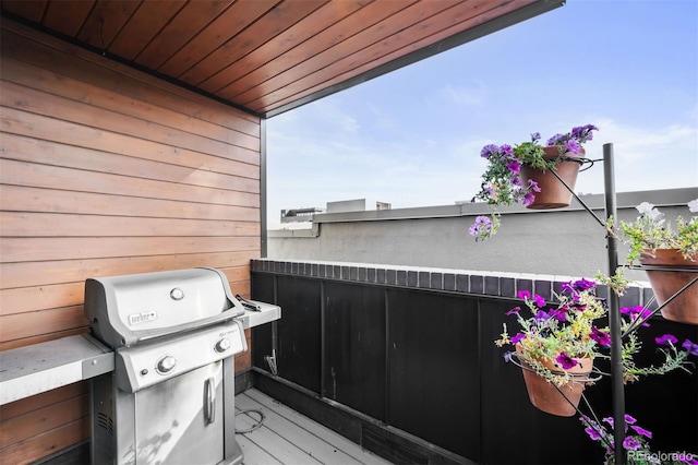 view of patio featuring area for grilling