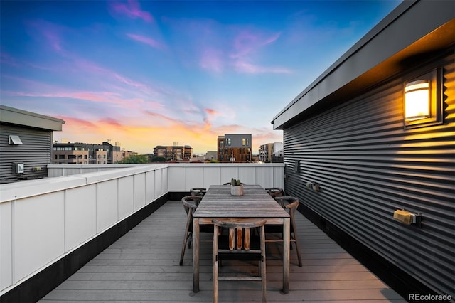 view of deck at dusk