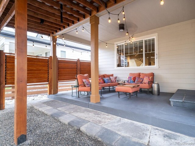 565 Pikes View Dr, Erie, CO 80516 - view of patio / terrace featuring an outdoor hangout area