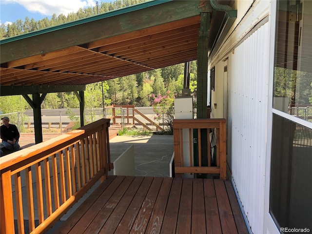 view of wooden terrace