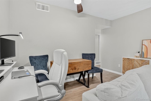 14934 E Hampden Cir Unit 3, Aurora, CO 80014 - office space with light wood-style flooring and ceiling fan