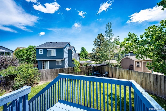 8930 Apache Plume Dr, Parker, CO 80134 - deck with a fenced backyard and a residential view