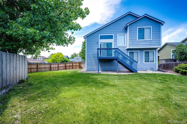 8930 Apache Plume Dr, Parker, CO 80134 - back of property with a fenced backyard and stairs