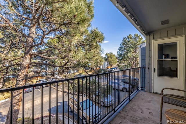 balcony with visible vents