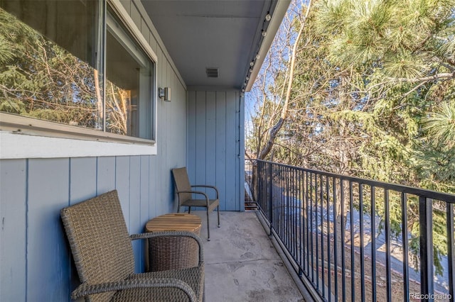 balcony with visible vents