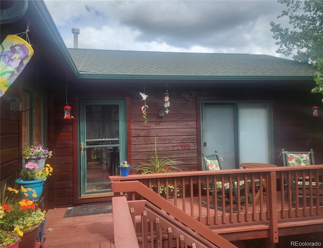 16 Thurber Ct, Fairplay, CO 80440 - doorway to property featuring a shingled roof