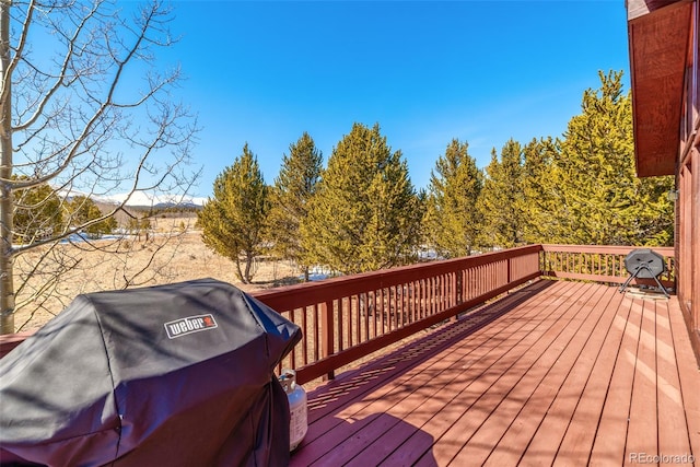 16 Thurber Ct, Fairplay, CO 80440 - wooden terrace featuring a grill
