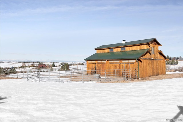 view of snow covered structure